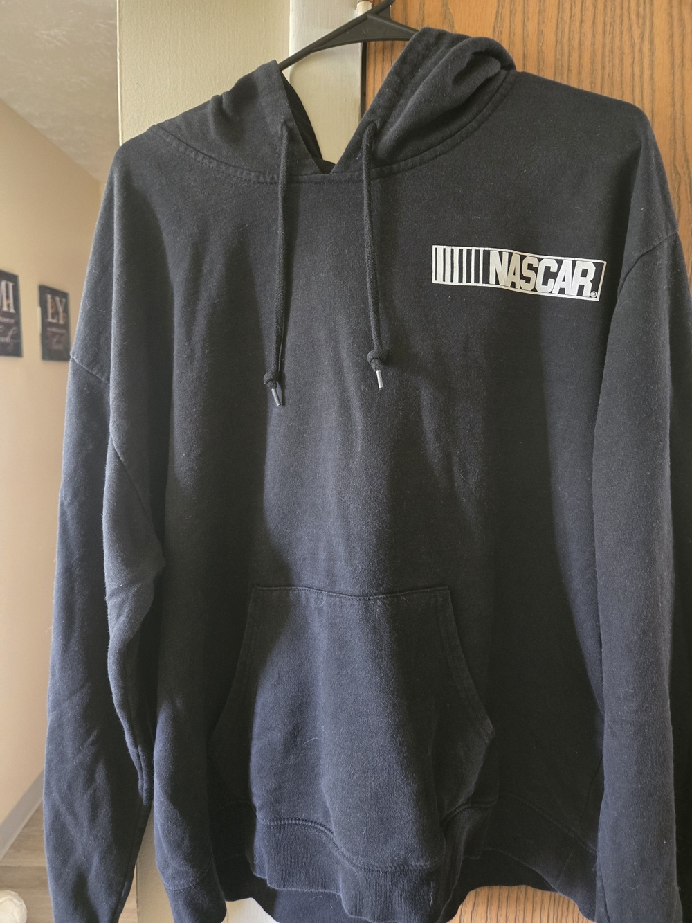 Nascar Black Hooded Pullover Sweatshirt